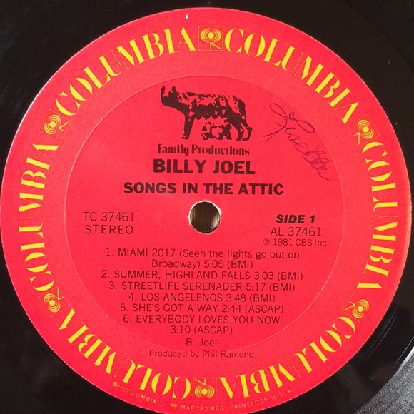 Billy Joel - “Songs In The Attic” Vinyl LP - Picture 4 of 5